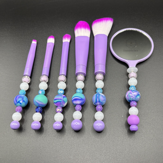 Purple Makeup brushes 6pc set