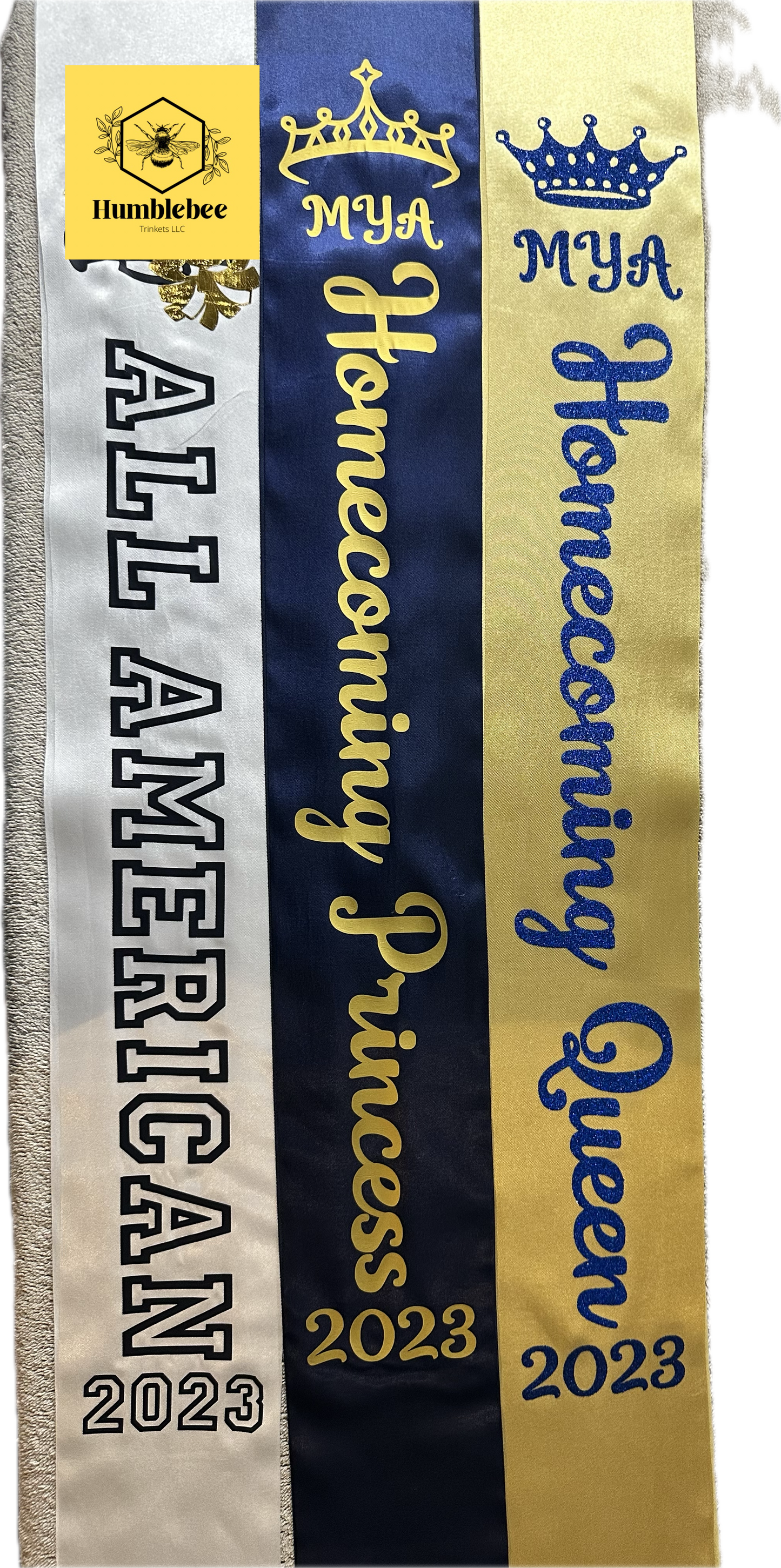 Queen, Princes, All-American Sashes