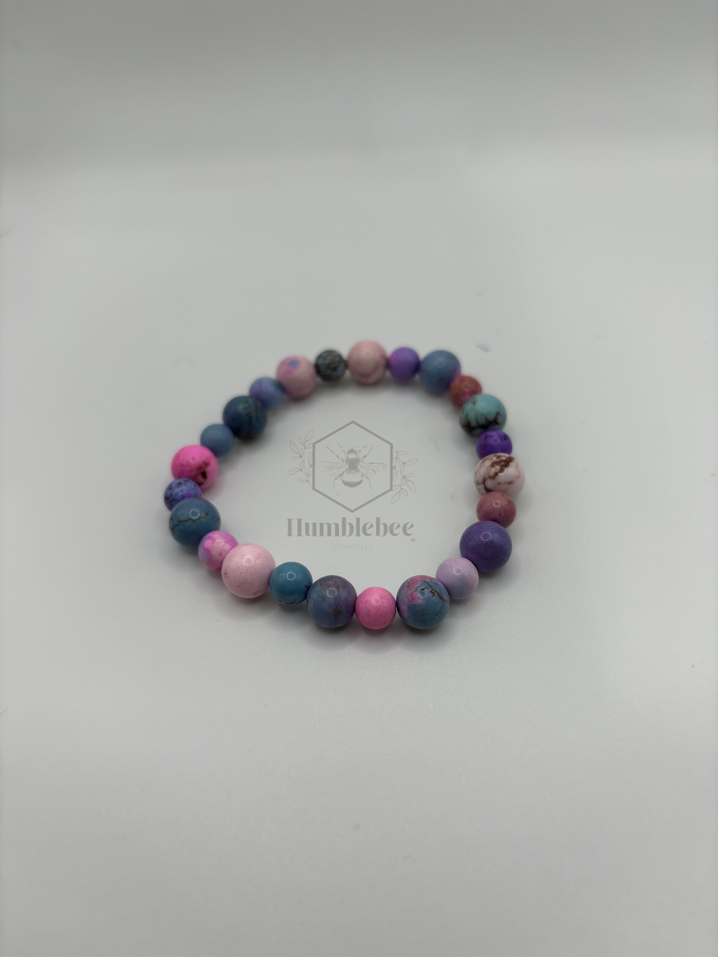 Beaded bracelet pink and multipule colors