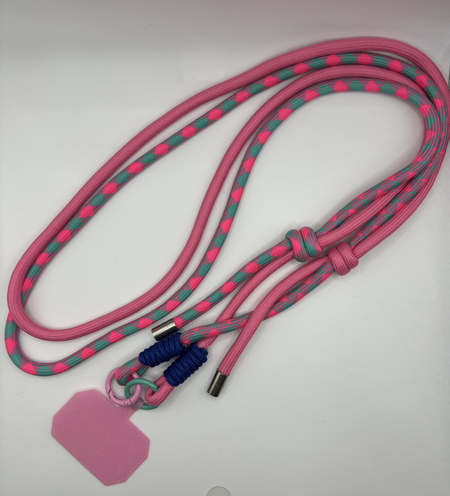 Pink and Green Crossbody Phone Holder